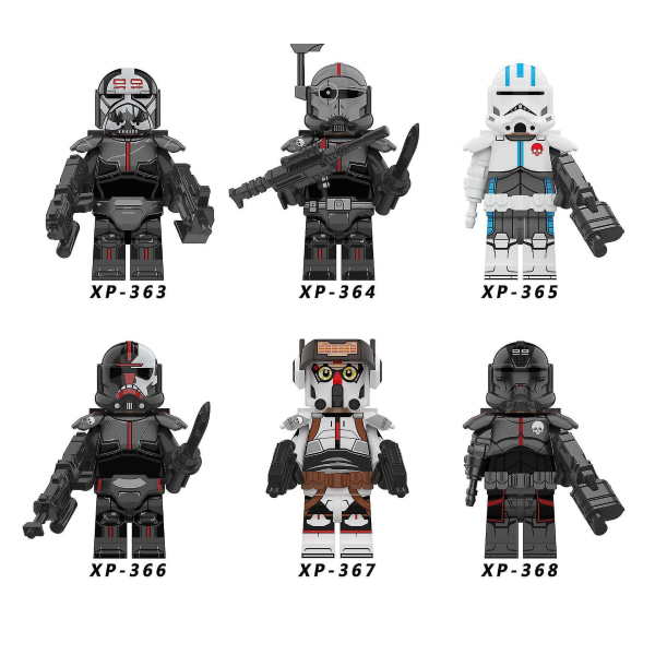 6-pack Star Wars Hunter Destroyer Huaixing Echo Boy Children's Building Block Minifigure Toy Bag