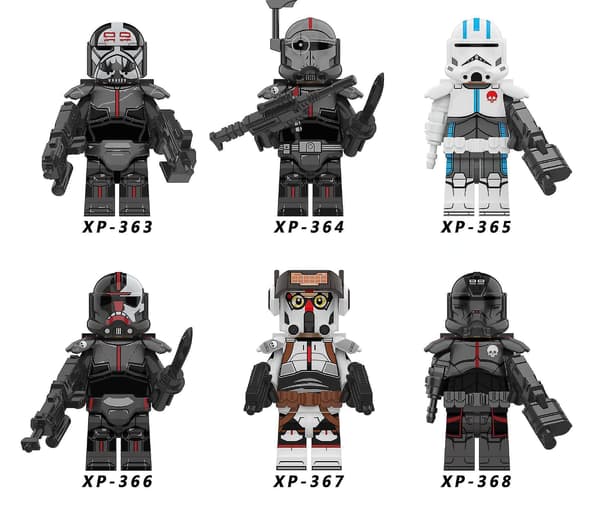 6-pak Star Wars Hunter Destroyer Huaixing Echo Boy Børne Byggeklods Minifigur Legetøjspose