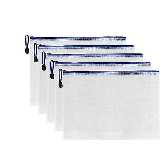 10 Pieces Document Pouch A3. Plastic File Zippered Pockets For File. Paper