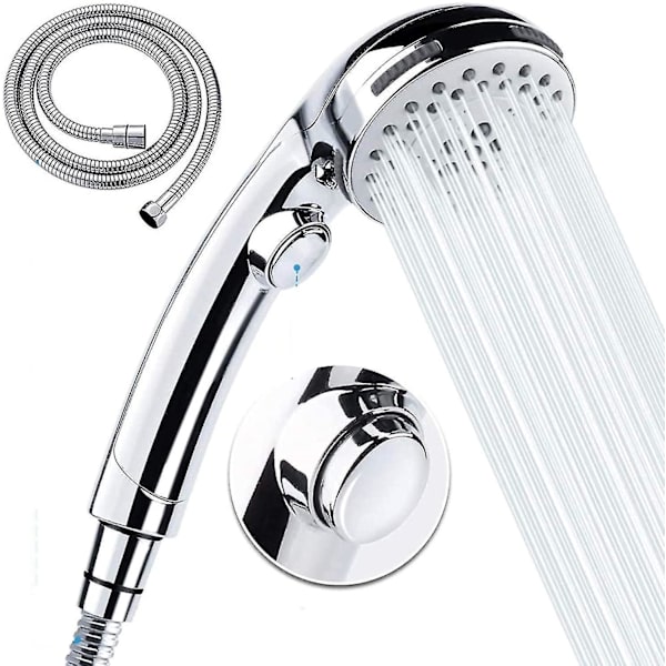 Handheld Shower Head With Hose 5 Spray Settings Removable High