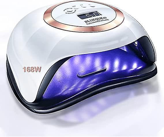168w UV LED Gel Neglelampe Gel Polish Tørrer Lampe 4 Timer Indstilling Auto Sensor