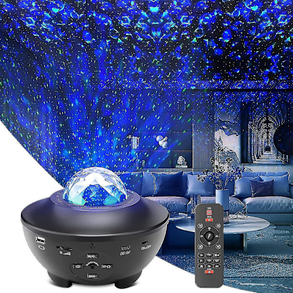 Galaxy-projektori, tähtiprojektori LED-valot makuuhuoneeseen Bluetoothilla
