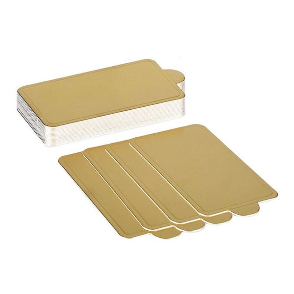 Mini pahviset kakkupohjat 100 kpl kultaiset mousse-kakkualustat kakkupaperilautaset jälkiruokalauta Rectangle