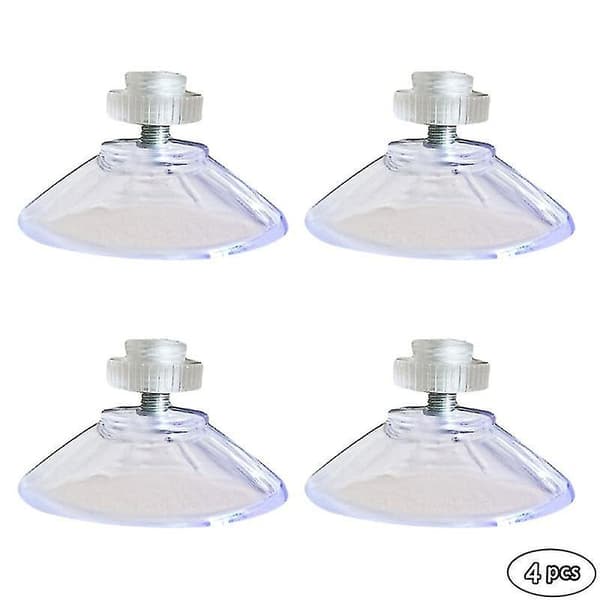 4pcs With M4 Thread 40mm Suction Cups, With Knurled Nut Clear For Kitchen