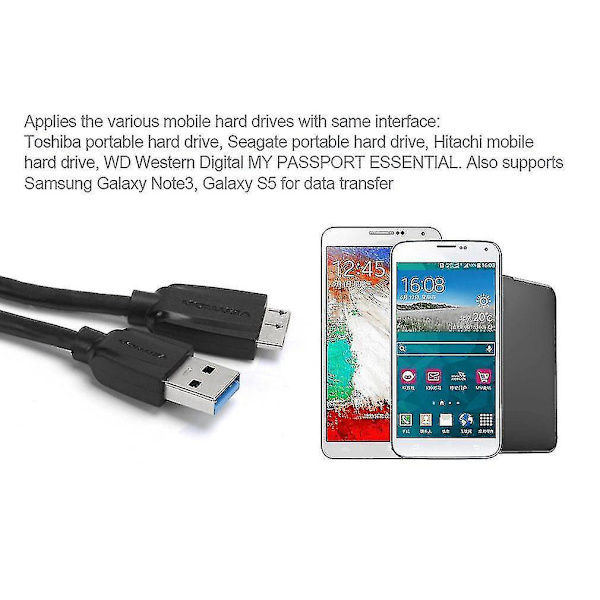 Vention A48 Micro Usb 3.0 Interface Datakabel Oplader og Overførselskabel