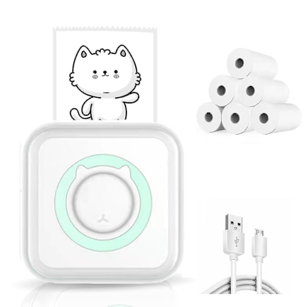 Mini Pocket Sticker Printer, Bluetooth Wireless Portable Mobile Printer Machine Thermal Printer For Notes, Memo, Photo, Pocket Label Receipt Printer C option 5