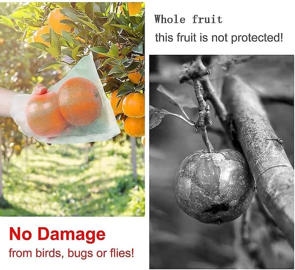Bird Net Bag Fruit Protection Bag, Mesh Bag With Drawstring Mosquito Net Bag Garden Pest