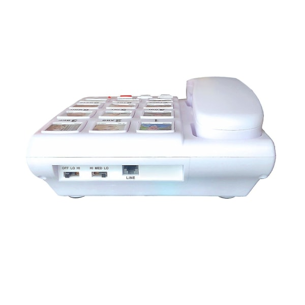 Fasttelefon med store knapper for eldre, fasttelefon med store knapper for eldre mennesker med utskiftbar bildehurtigtast, Amp