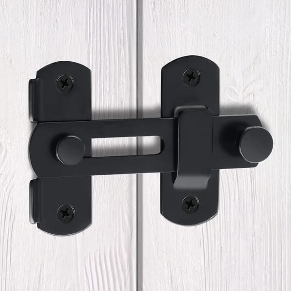 Thicker Door Lock Slide Gate Latch Tiny Door Bolt, Stainless Steel Matte Black,large