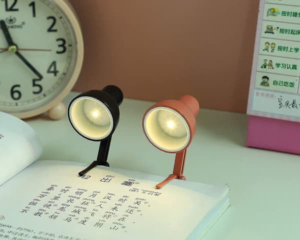 Led Mini Table Lamp Foldable Night Reading Book Light Eye Protection Portable Night Light, Children's Toy Light- black
