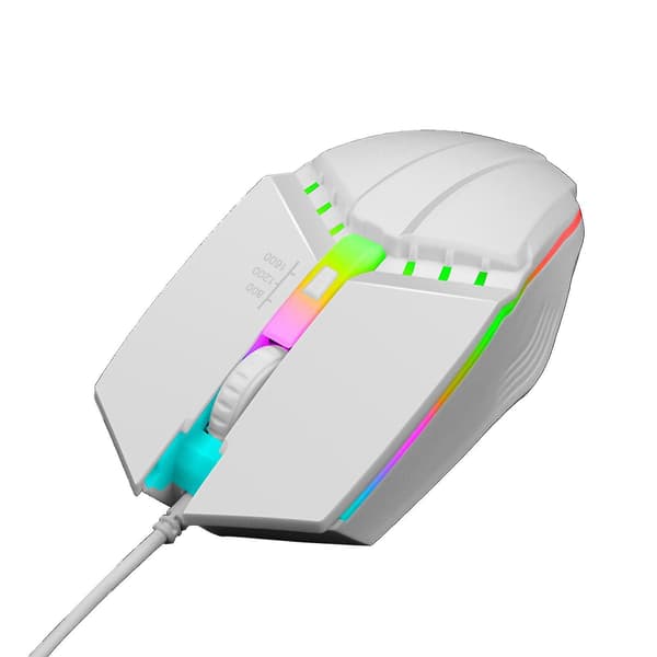 X3 USB Kablet Mus Lysende LED Fargerike Lys 1600dpi E-sport Spilldatamus For Stasjonær PC Black