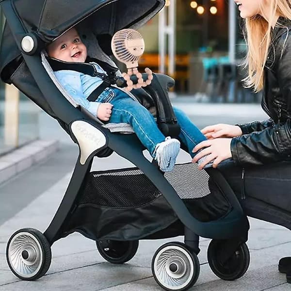 Flexible Stroller Fan Tripod Clip On Pram Fan With 3 Speeds Handheld Personal Fan