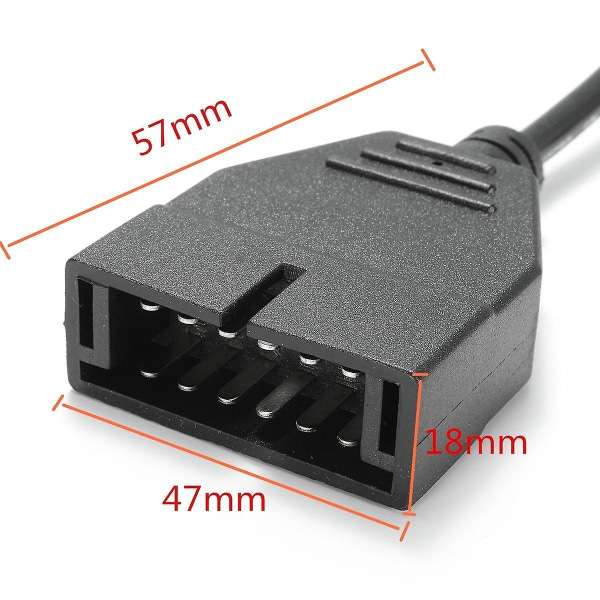 Connector For Gm Obd 12 Pin Obd1 To 16 Pin Obd2 Convertor Adapter Cable Diagnostic Scanner Auto Diagnostic Connector Adapter