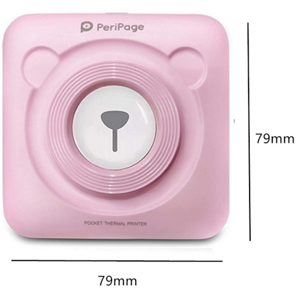 Bærbar Smart Fotoprinter til iOS & Android Telefon Pink