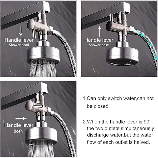 3-Way Solid Brass Valve G1/2' Handheld Shower Shower Components Universal Fittings