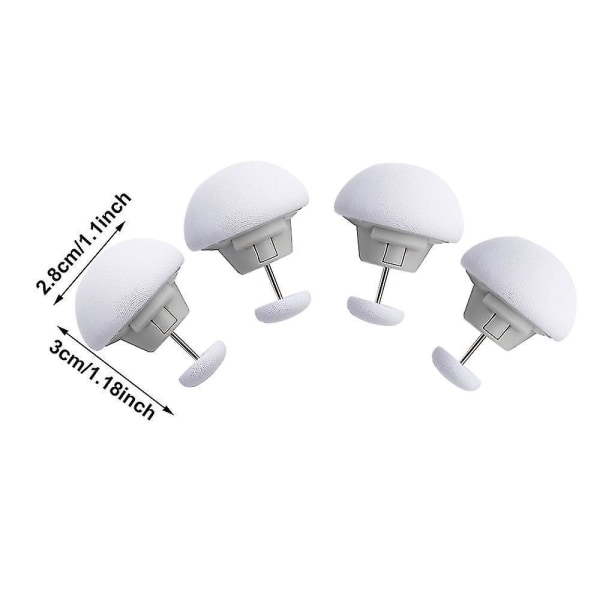 4/8/16/24 stk. Sopp Dynetrekk Klyper Macaron Sklisikker Dynetrekk Klype Én Nøkkel For Å Låse Opp Dynetrekk Feste Klype Laken Grey 4 PCS