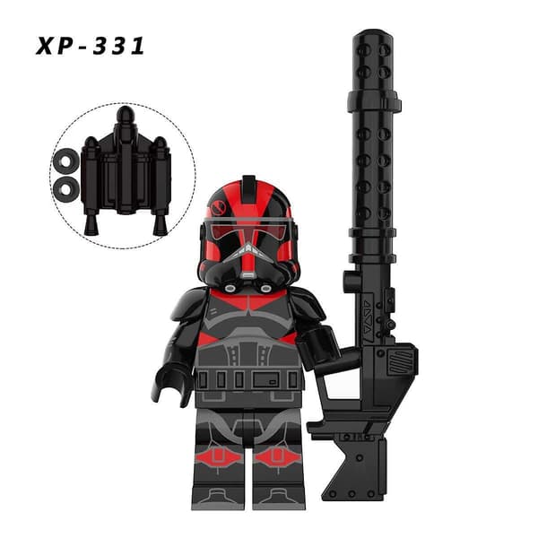 20 stk. Star Wars Træklods Clone Trooper Figurer 20 stk./sæt + bundplade XP-331