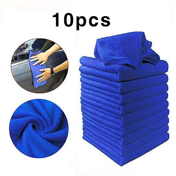 10 kpl Mikrokuituinen Puhdistus Auto Pehmeä Liina Pesuliina Pyyhe Pölyhuiska 25*25cm Auto Koti Puhdistus Mikrokuitupyyhkeet