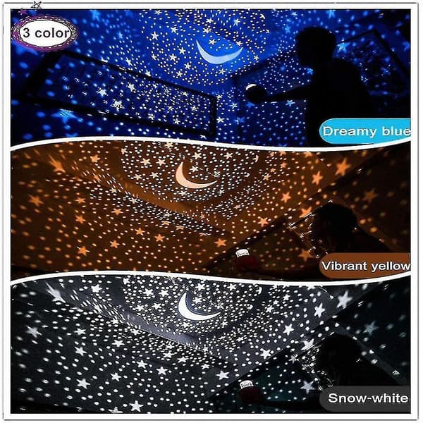 Children's Night Light Designed With Led Star Projector Remote Control And Timer Pink