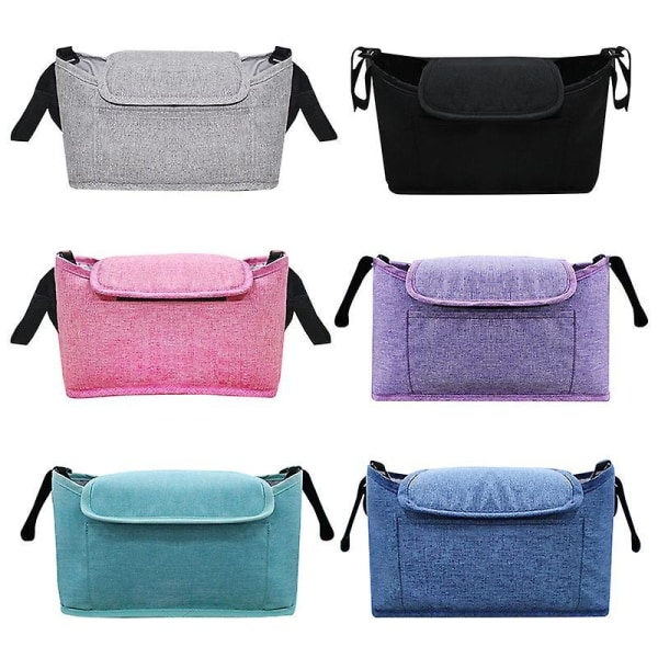 Baby Stroller Organizer Stroller Accessories Bag Large Space For All Strollers Grey