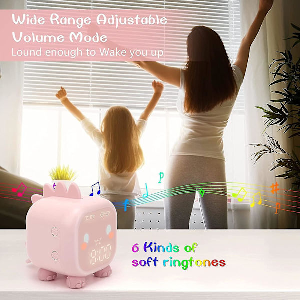 Kids Alarm Clock Dinosaur Bedside Clock Digital Alarm Clock With Night Light