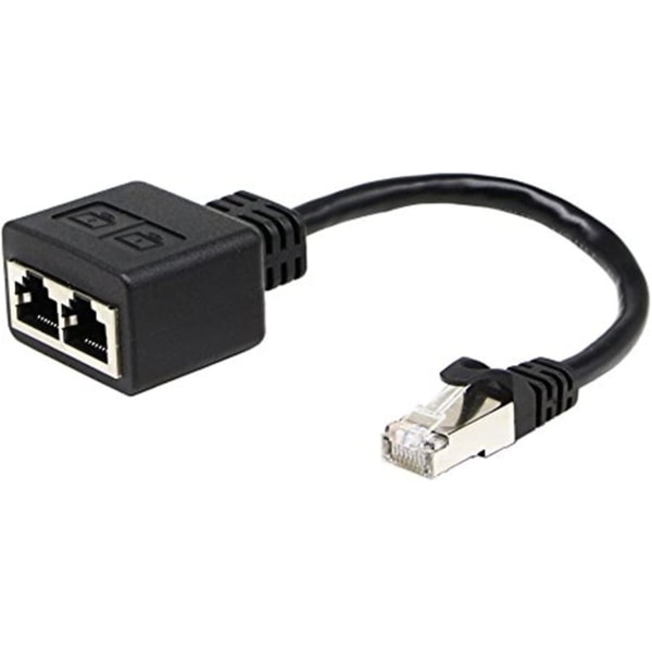 Netværksadapter Rj45 1 Til 2, Rj45 A Han-hun Dual Adapter (15cm) Den Bruges Til At Skifte Netværket På To Porte Uafhængigt, Og De To Porte Kan