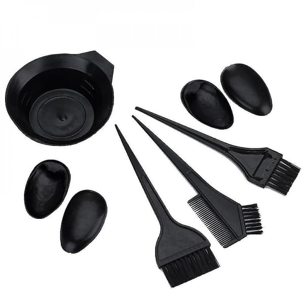 6 Pcs Hair Coloring Dyeing Kit Mixing Bowl Angled Comb And Brush