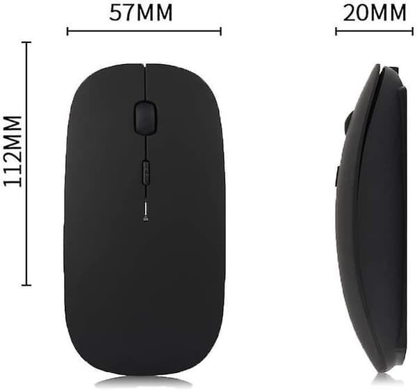 Oppladbar Bluetooth Trådløs Mus For Macbook/macbook Air/pro/ipad Black