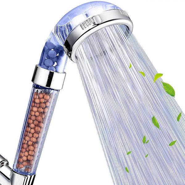 Shower Head, 3 Mode Function Spray Handheld Showerheads Blue Shower Head