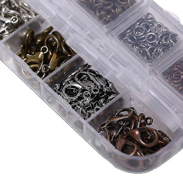 960pcs Jewelry Making Lobster Clasp Hooks Jump Ring For Necklace Bracelet Diy