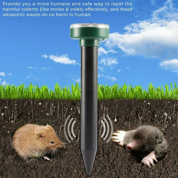 4x Solar Ultrasonic Mice Rat Repellent Fox Pest Scarer Deterrent