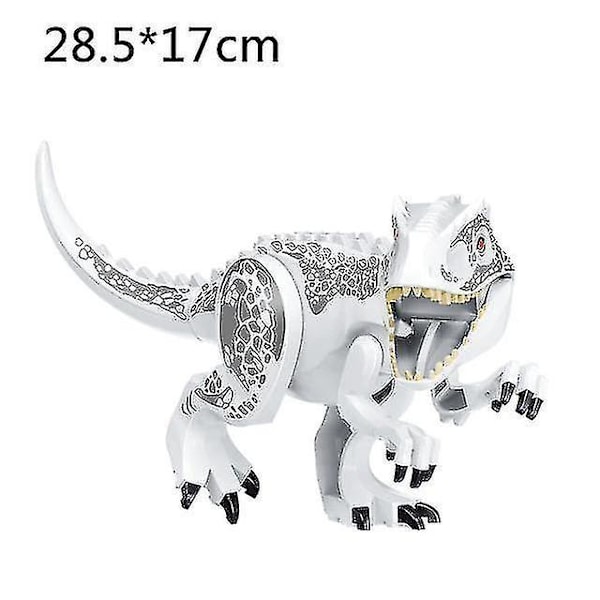 Jurassic Dinosaur World Series Building Blocks Triceratops  Big Figures|blocks White tyrannosaurus