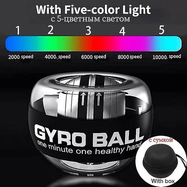 Håndledsbold Selvstartende Gyroskop Powerball Gyro Power Håndbold Musc 5-colour with bag