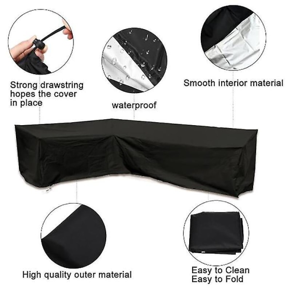Patio Furniture Covers Heavy Duty Outdoor Sectional Sofa Cover 155*95*68cm