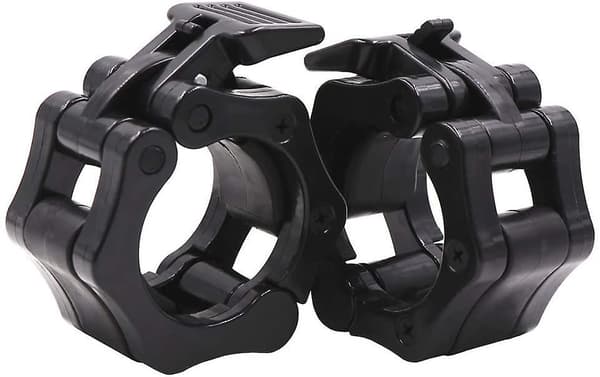 Weight Bar Collars, Locking 2 Inch Barbell Clamps black