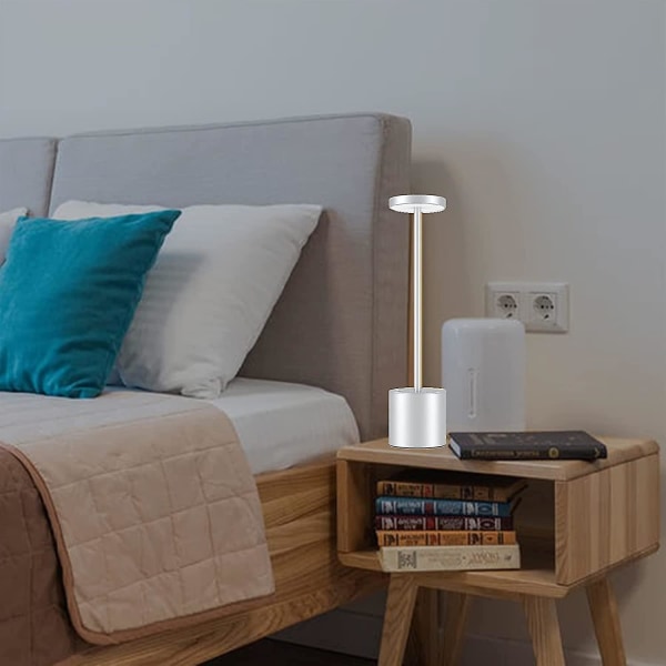 2022 New Cordless Table Lamp, 6000mah Rechargeable Battery, 2 Brightness Levels golden