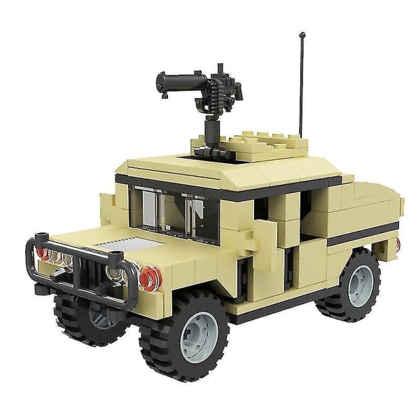 16pcs Military Building Blocks Minifigure Off-road Hummer Armored Vehicle Children's Small Particle Assembly Building Block Toy