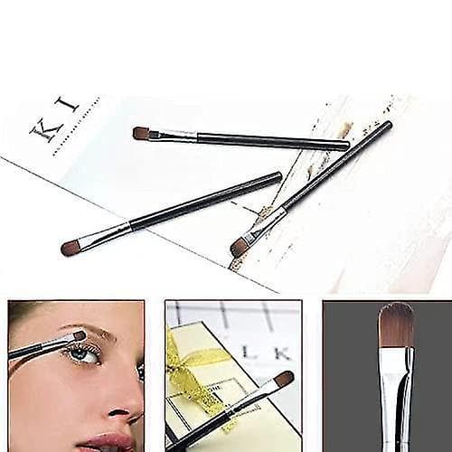 Fong 7 Pack Beginner Makeup Brush Sets, Black Retro Blush, Eye Shadow Brush, Lip Brush, Portable Eyelash, Eye Brush A