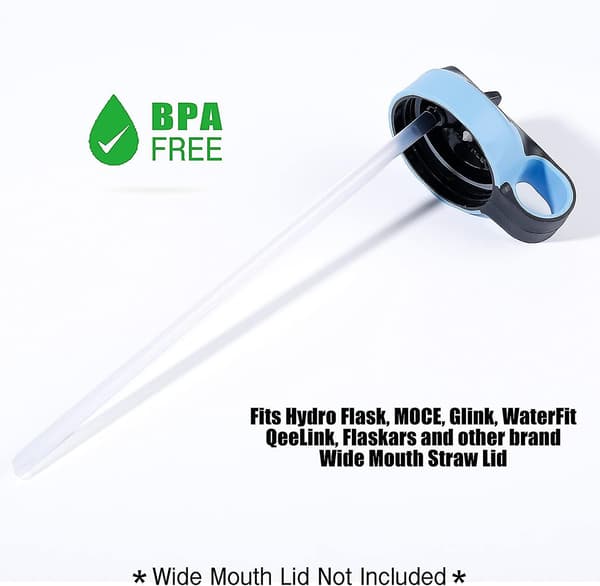 [6 Pack] Straws Replacement For Hydro Flask Straw , Bpa-free Straws With Straw Cleaning Br