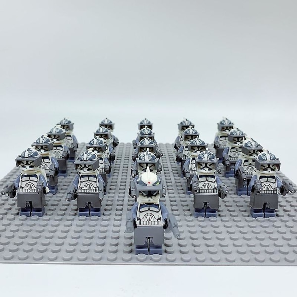 21pcs Star Wars Figures Clone Troopers With Battle Armour Clone Soldier Building Blocks Assembled Toys