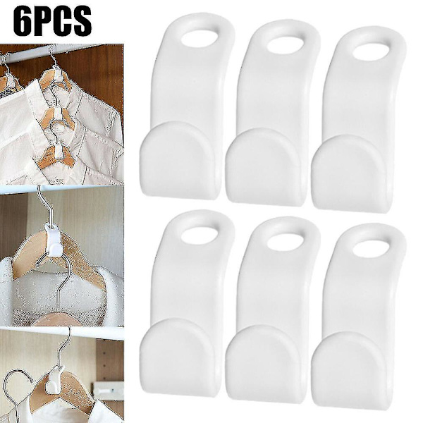 Clothes Hanger Connector Hooks Cascading Home Closet Clip Space Saving Organizer 6PCS