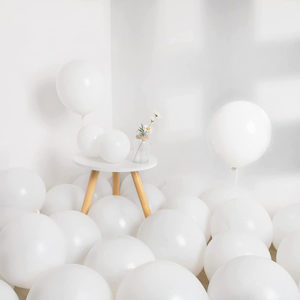 80pcs 12/5 Inch White Balloons Balloon Banner Set