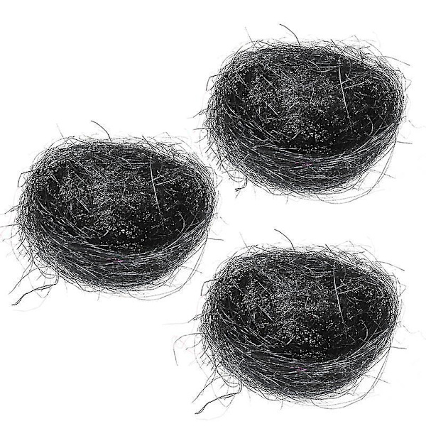 3pcs Artificial Nest Easter Mini Colored Thread Bird Nests For Candies Eggs (royal Blue)