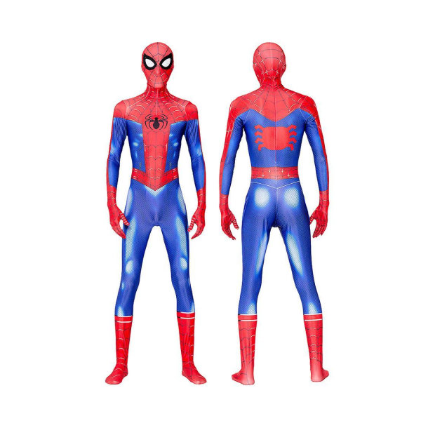 Kids Boy Spiderman Costume Cosplay Suit Spider-man Zentai Bodysuit Superhero Jumpsuit For Adults Kids-XS-100cm