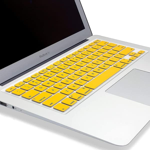 Macbook Keyboard Cover Compatible With Older Version Macbook Pro 13, 15, 17 Inch Yellow