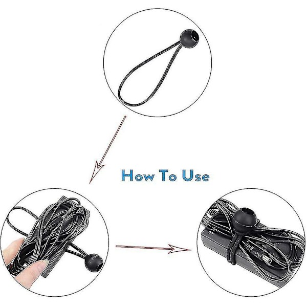 30pcs Elastic Tensioner, Rubber Bungee Tensioners With Ball, For Tarpaulin
