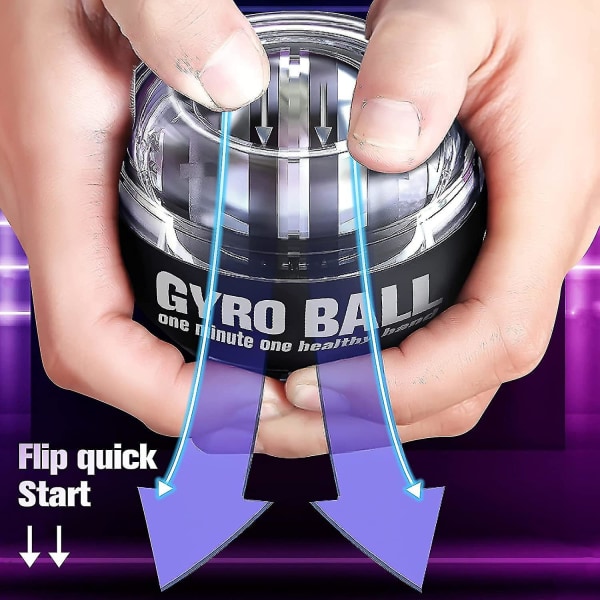 Håndledsbold Selvstartende Gyroskop Powerball Gyro Power Håndbold Musc Blue no light