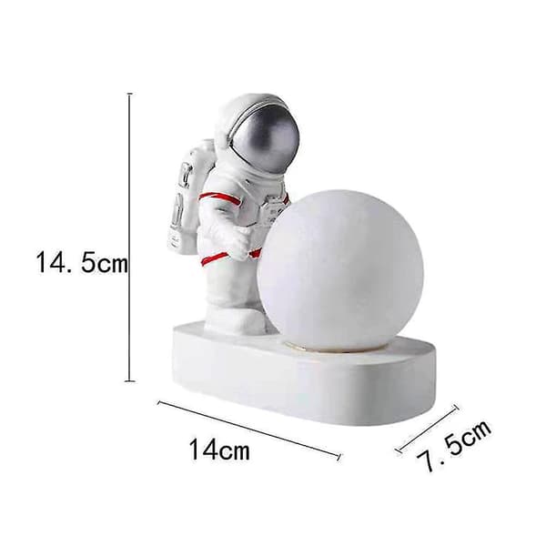 Creative Astronaut Night Light Ornament Led Lights Desktop Decor Bedside Sleep Lamp Gold