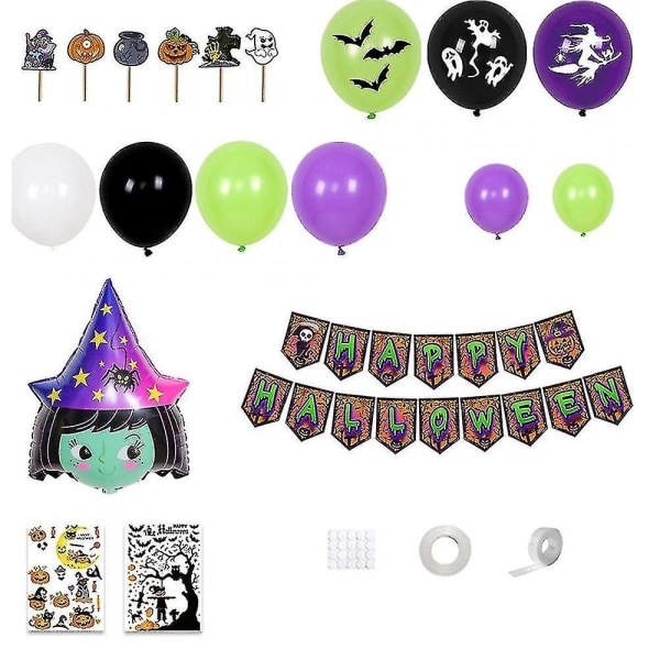 Halloween Balloon Kit, For Kids Halloween Theme Party Background Classroom Decorations