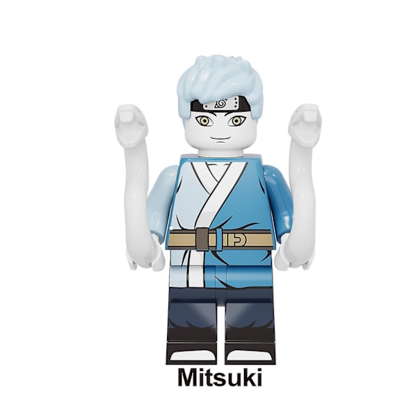 8pcs Naruto Heroes Puzzle Assembling Toy Plastic Assembling Child Building Block Minifigure Toy Model
